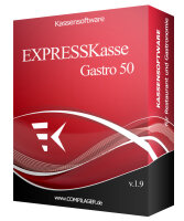 5 x EXPRESSKasse Gastro 50 - TSE Kassensoftware für Gastronomie Caffe Restaurant / bis 50 Tische, 3 Bondrucker, inkl. Back-Office (-Programmieren, -Berichte, -Stammdaten, Kundenverwaltung, Z-Journal, Fiscaljournal etc.)